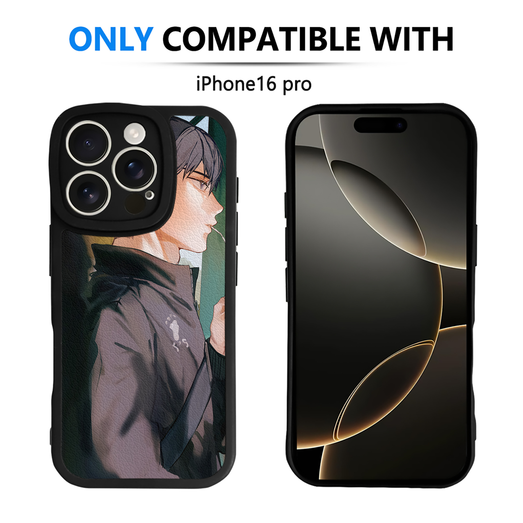 （画像用） ハイキュー!! Haikyu!! 【iPhone 16シリーズ対応】シリコンスマホケース（レザー調） 材質：シリコン